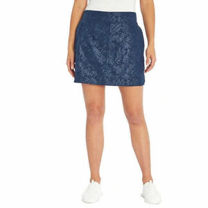 NEW Orvis Ladies Navy Shattered Glass Print Travel Skort, Size Medium